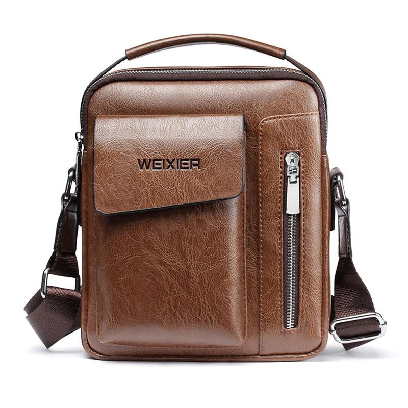 Casual Leather Men's Handbag Vintage Crossbody Bag