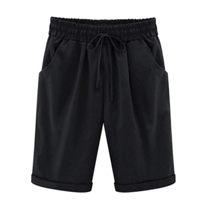 Lace-Up Plus Size Shorts for Women High Waist Summer Shorts