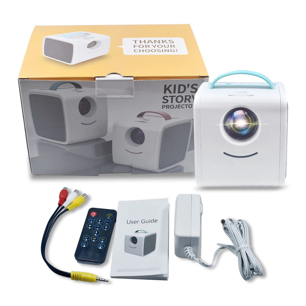 1080 P Multi Port Small Projector Best Portable Mini Projector with Dual HiFi Speakers