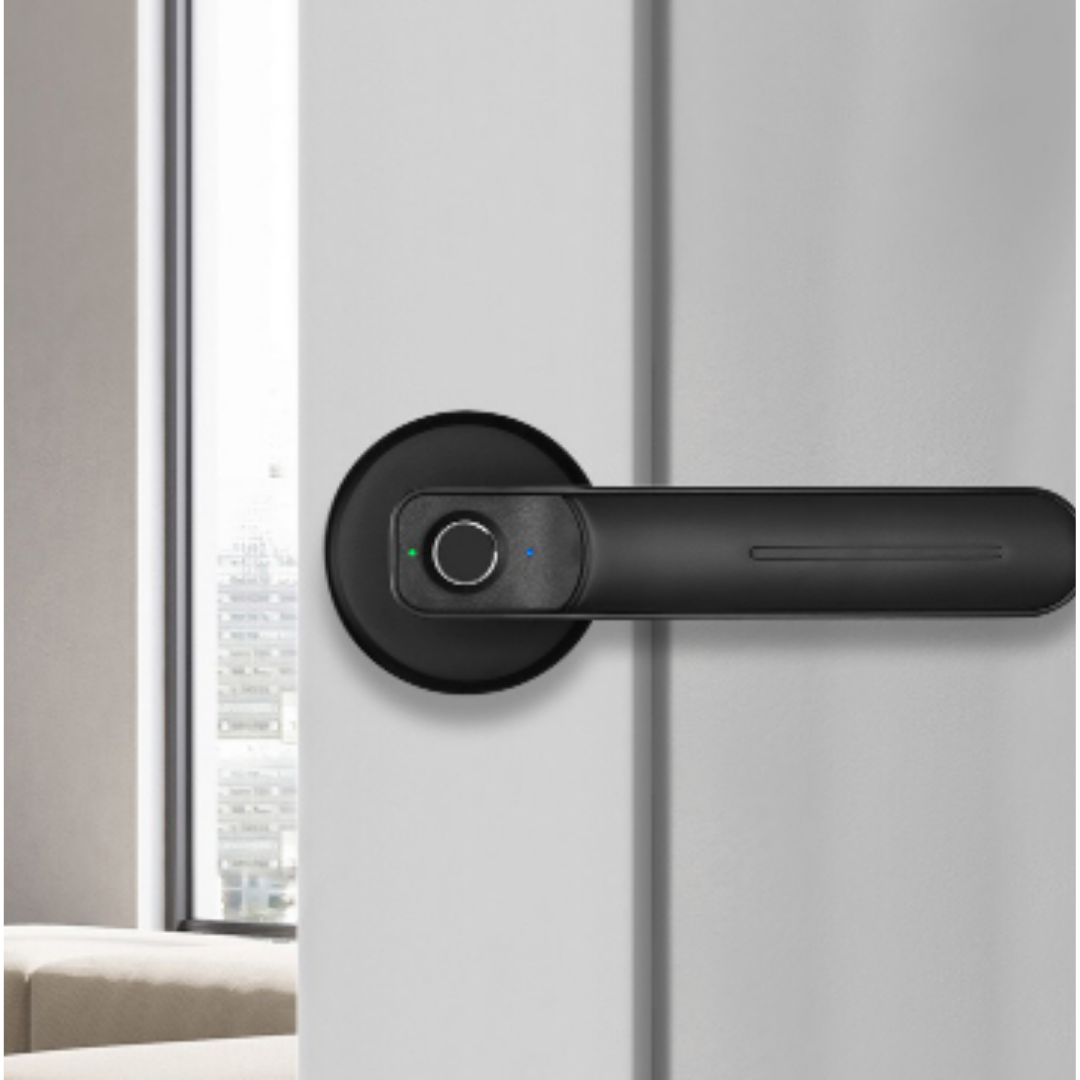 Smart Door Lock Fingerprint Handle Anti-Theft Electronic Door Lock Biometric Keyless With 2 Keys