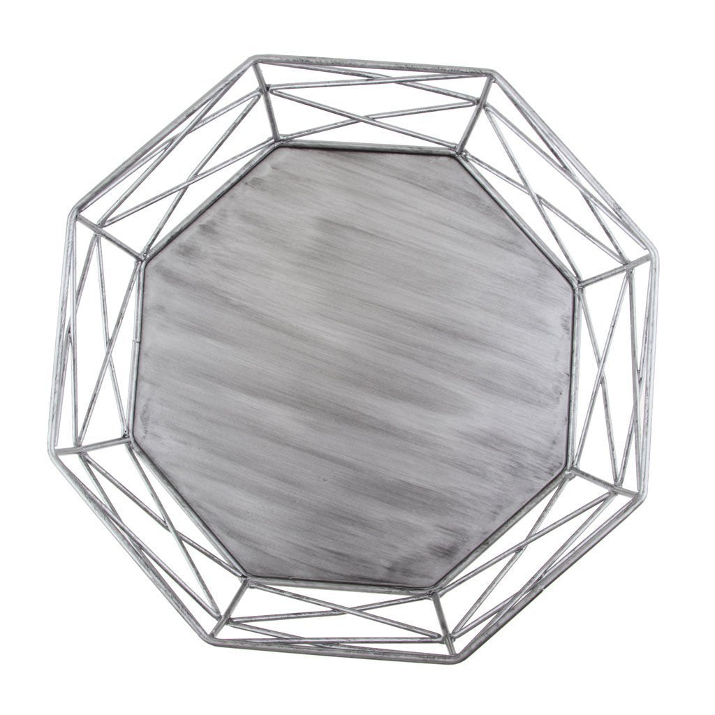 Geometric Wrought Iron Gold/Sliver Cake Stand for Wedding - Balma Home