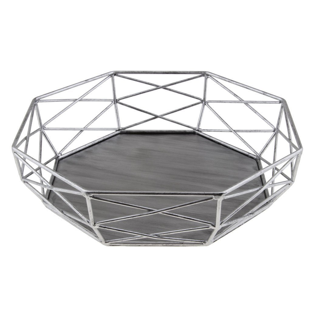 Geometric Wrought Iron Gold/Sliver Cake Stand for Wedding - Balma Home