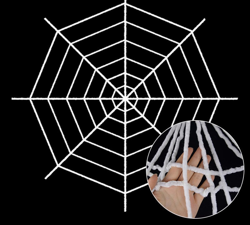 75cm Big Spider For Halloween Decoration Ideas + 59" White Web Haunted House