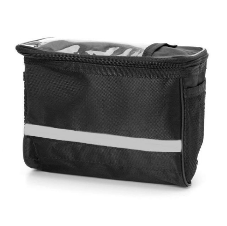 Bicycle Basket Top Frame Handlebar Phone Mount 2 Pockets Bike Basket Front Outdoor Foldable