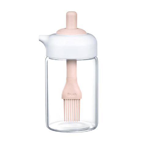 Oil Dispenser Bottle Condiment Container BBQ Oil Dispenser Bottle With Brush For Kitchen