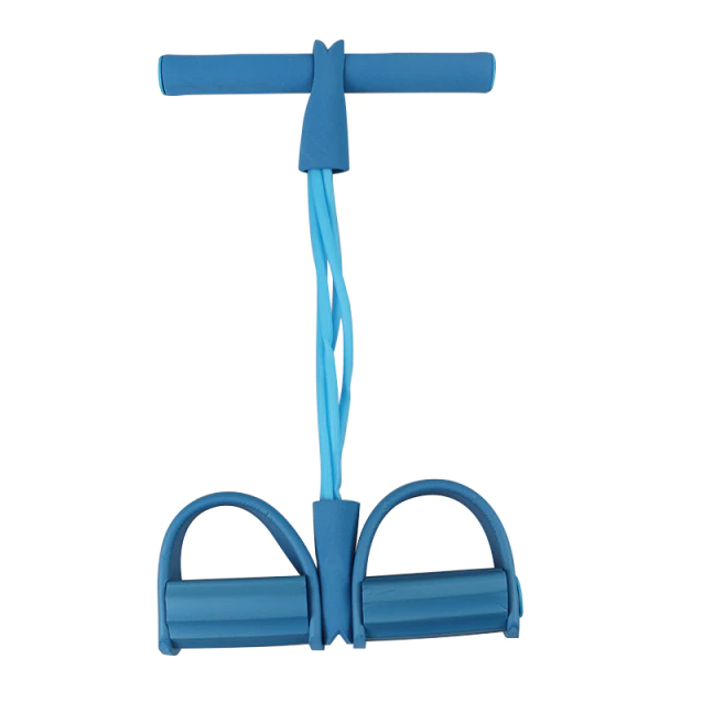 Exercise Band 4 Tube Latex Pedal Exerciser Sit-Up Resistance Band Training Equipment Pilates Workout
