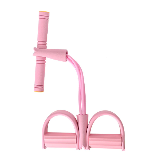 Exercise Band 4 Tube Latex Pedal Exerciser Sit-Up Resistance Band Training Equipment Pilates Workout
