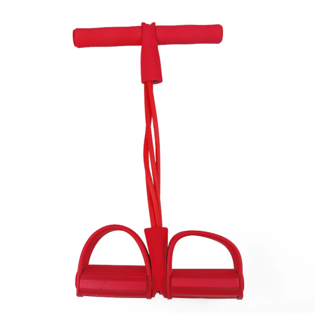 Exercise Band 4 Tube Latex Pedal Exerciser Sit-Up Resistance Band Training Equipment Pilates Workout