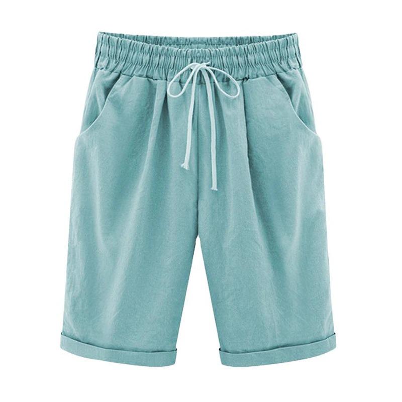 Lace-Up Plus Size Shorts for Women High Waist Summer Shorts