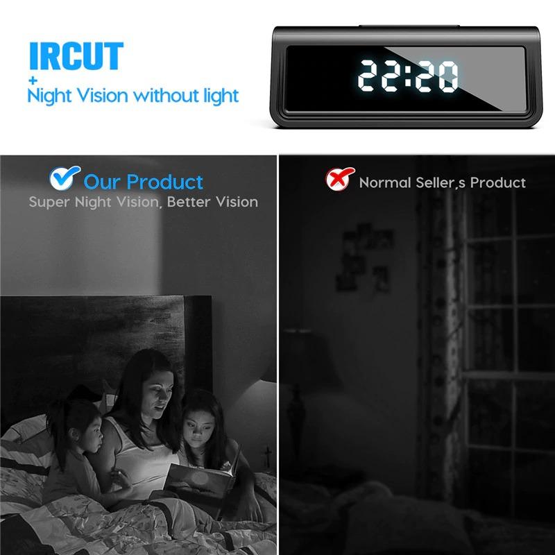 1080P Wireless Alarm Clock Security Camera Plus