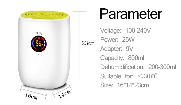 Portable Dehumidifier Small Size Thin Mini Quiet Dehumidifier