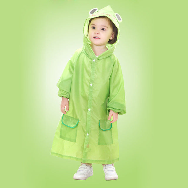 Cute Raincoat Kids Waterproof Jacket For Children 3-8 Years Sweet Baby Poncho
