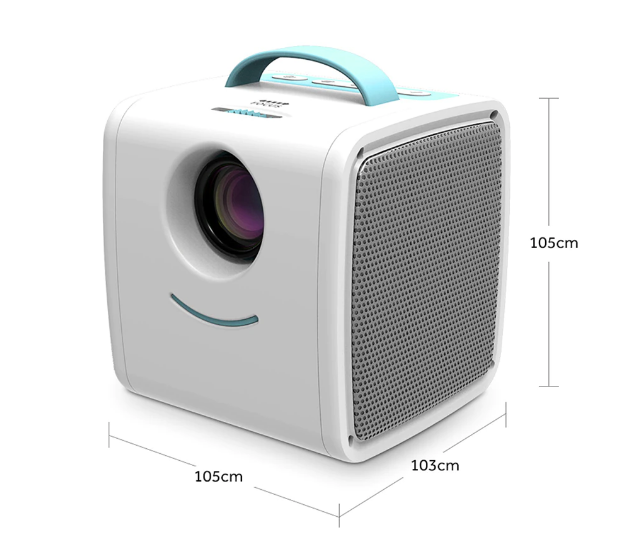 1080 P Multi Port Small Projector Best Portable Mini Projector with Dual HiFi Speakers