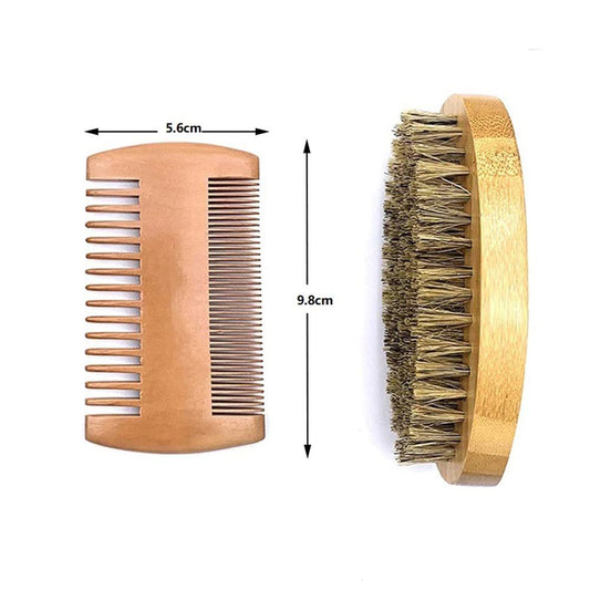 Natural Eco Friendly Beard Comb Kit For Men
