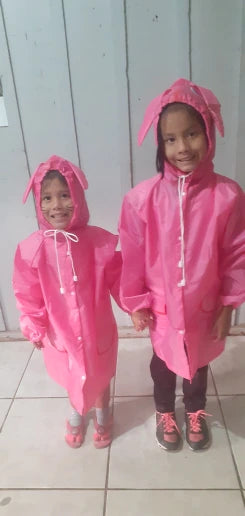 Cute Raincoat Kids Waterproof Jacket For Children 3-8 Years Sweet Baby Poncho