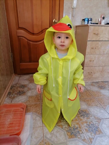 Cute Raincoat Kids Waterproof Jacket For Children 3-8 Years Sweet Baby Poncho