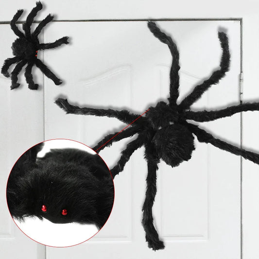 75cm Big Spider For Halloween Decoration Ideas + 59" White Web Haunted House