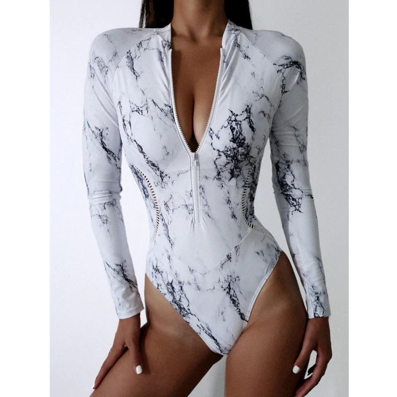 One-Piece Long Sleeve Bathing Suit
