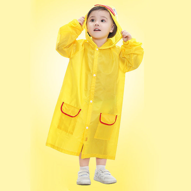 Cute Raincoat Kids Waterproof Jacket For Children 3-8 Years Sweet Baby Poncho