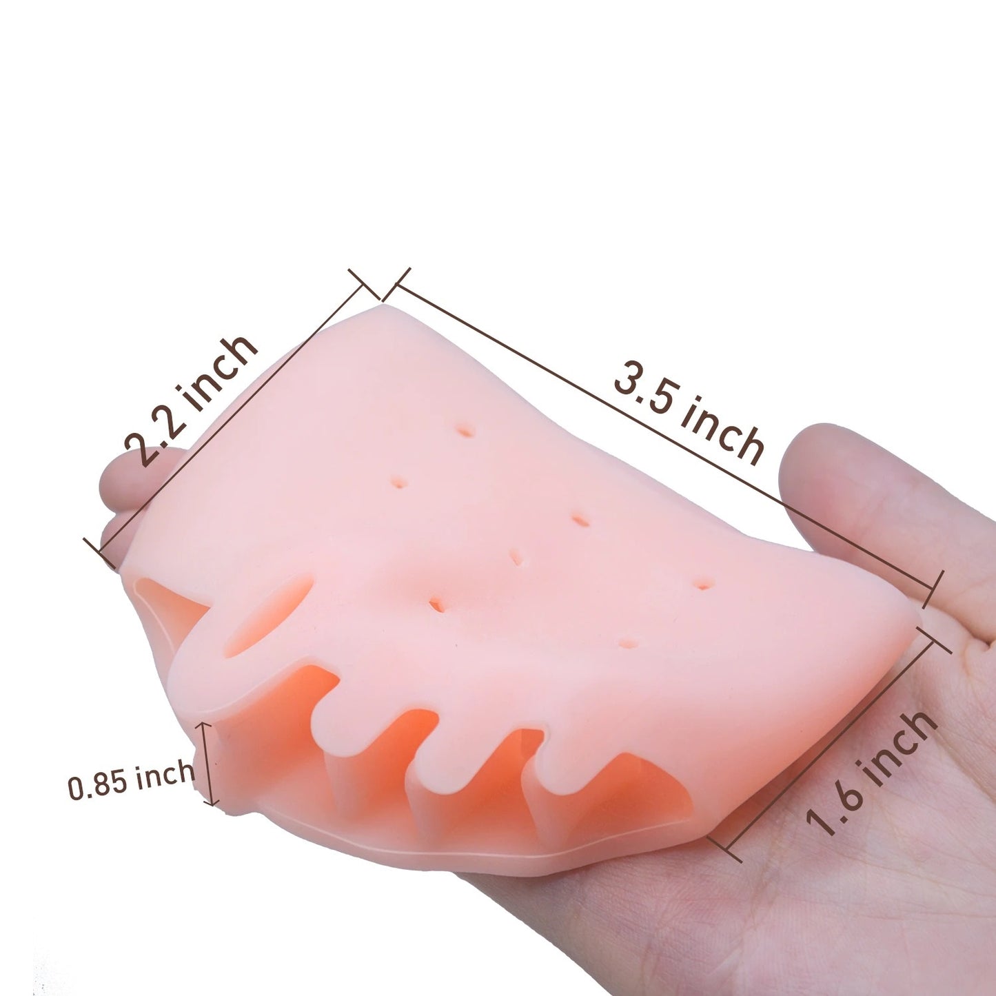 2pcs Toe Separators Foot Relax Toe Spacers Pain Relief Yoga Toes with Soft Gel Pads for Feet Callus Prevention