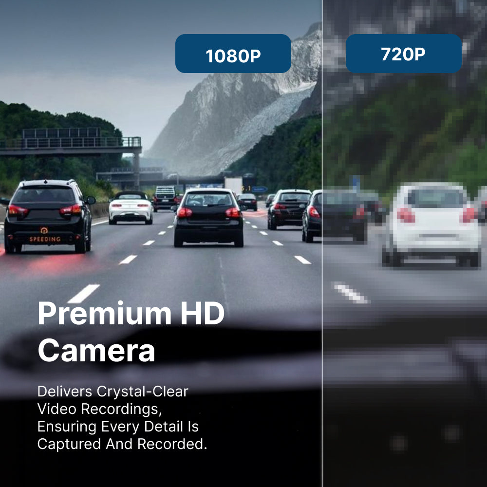 Full HD 1080p Dash Cam | Wide-Angle Car Camera with G-Sensor & Night Vision