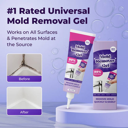 Mold Remover Gel | No-Scrub Cleaner for Bathroom Tile Grout, Kitchen Sinks, Window Frames & Washing Machine Seals