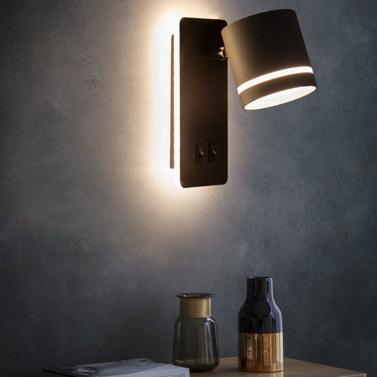 Rotatable LED Square Wall Sconce - Nordic Minimalist Spotlight for Reading & Accent Lighting