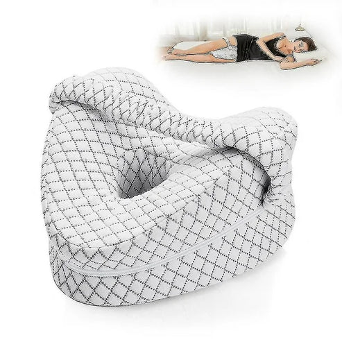 Orthopedic Knee Pillow for Side Sleepers | Memory Foam, Hypoallergenic & Ideal for Back, Hip Pain Relief and Pregnancy Support