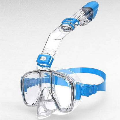 Foldable Snorkel Mask with Anti-Fog Lens for Clear Underwater Vision & Easy Storage