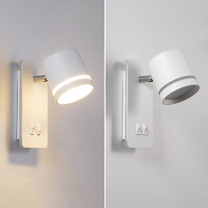 Rotatable LED Square Wall Sconce - Nordic Minimalist Spotlight for Reading & Accent Lighting