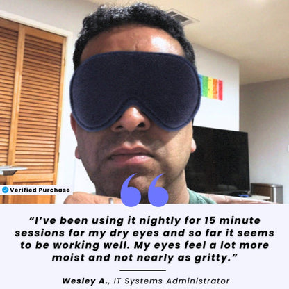 OptiSoothe™ Warm Eye Mask for Dry Eyes | USB Heated Dry Eyes Sleeping Mask