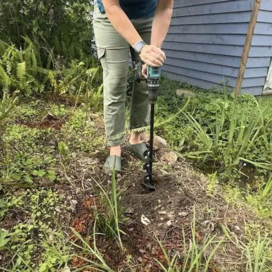 SoilBuster Garden Auger Drill Bit for Planting, Digging, and Landscaping - 3-Inch Heavy Duty Spiral Tool for Efficient Soil Preparation