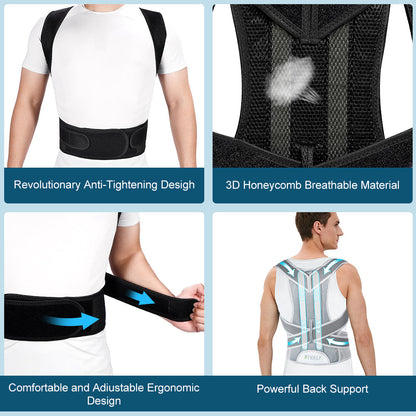 Unisex Back Brace Support Posture Corrector | Adjustable, Lightweight Design for Back Pain Relief & Support During Heavy Lifting