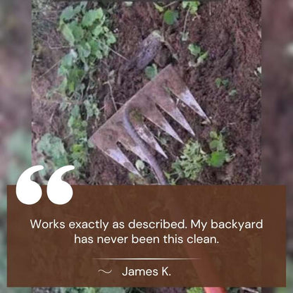 Steel Lawn Rake with Durable Steel Tines for Efficient Lawn Care and Yard Cleanup