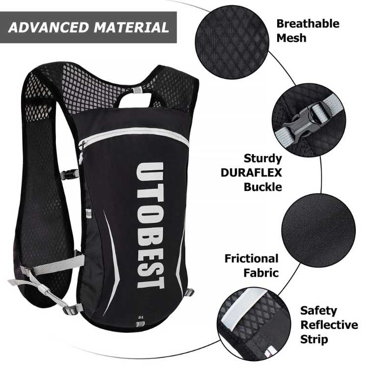 Hydration Running Vest for Trail Running, Lightweight and Adjustable, Ideal for Long-Distance Races and Outdoor Activities