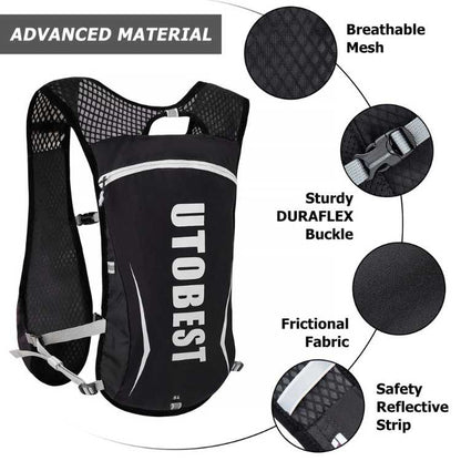 Hydration Running Vest for Trail Running, Lightweight and Adjustable, Ideal for Long-Distance Races and Outdoor Activities