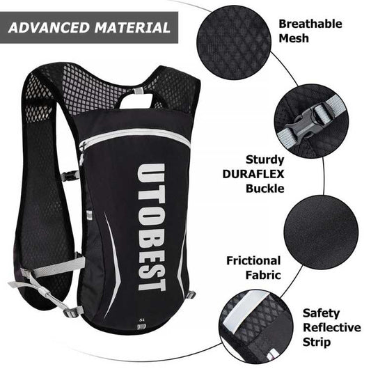 Hydration Running Vest for Trail Running, Lightweight and Adjustable, Ideal for Long-Distance Races and Outdoor Activities