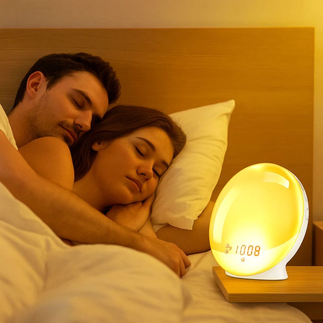 Sunrise Alarm Clock | Best Natural Wake-Up Sunrise Light with Ambient Lighting for Heavy Sleepers & Dark Mornings