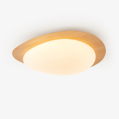Nordic Ceiling Light | Ceiling Mount light fixture, Dimmable, Walnut Wood Grain Finish & Ideal for Indoor Home Decor