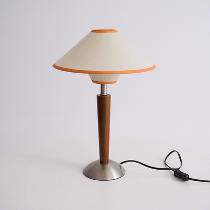 Wooden Table Lamp | Sleek Design with Fabric Shade & Ideal for Indoor Use in Modern Living Spaces