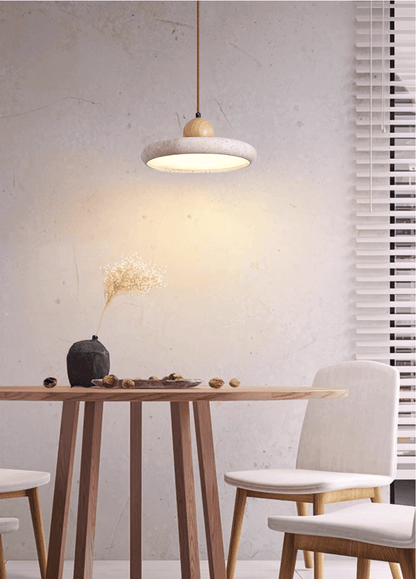 Yellow Travertine Pendant Light | Dimmable, Integrated LED & Ideal for Indoor Spaces