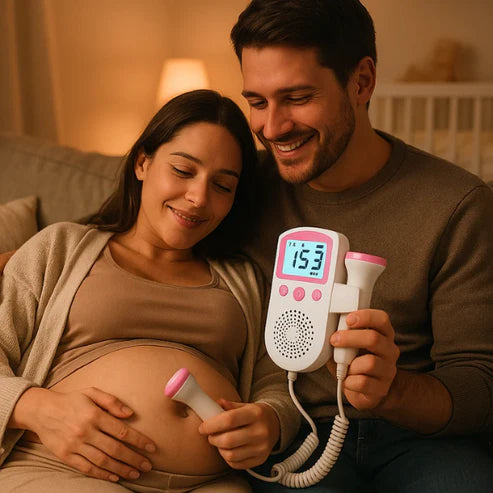Fetal Heart Rate Monitor for Pregnancy - Doppler Device for Detecting Baby's Heartbeat at Home