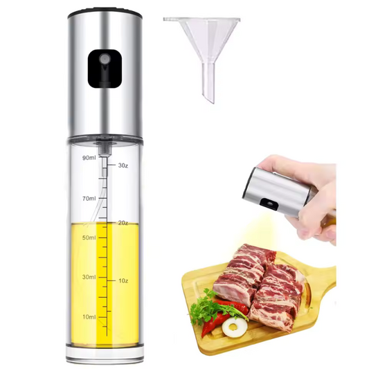 Glass Oil Spray Bottle | Durable Glass & Stainless Steel Design for Cooking, Baking & Air Frying