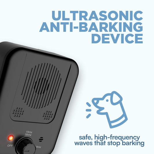 Pain-Free Anti-Barking Device for Dogs - Ultrasonic Bark Control Trainer with Adjustable Sensitivity