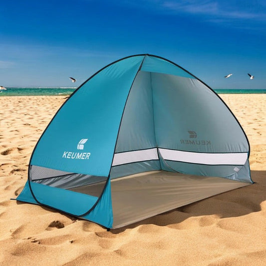 4-Person Family Pop-Up Beach Tent with UV Protection for Camping, Outdoor Activities & Festivals