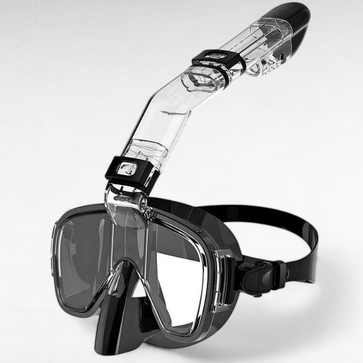 Foldable Snorkel Mask with Anti-Fog Lens for Clear Underwater Vision & Easy Storage