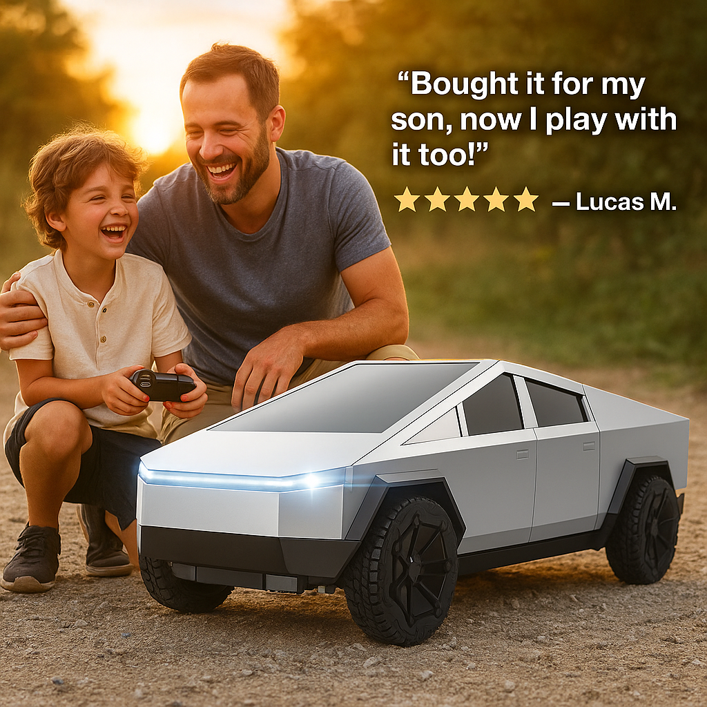 Tesla CyberTruck Remote Control Car | 1:14 Scale Alloy Model with Off-Road Capability for Kids & Adults, Indoor & Outdoor Fun