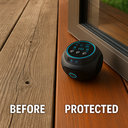 Bee & Wasp Ultrasonic Repellent Device | 360° Electronic Wood Bee Repellent, Plug-In Indoor Bee Zapper & Insect Control Solution