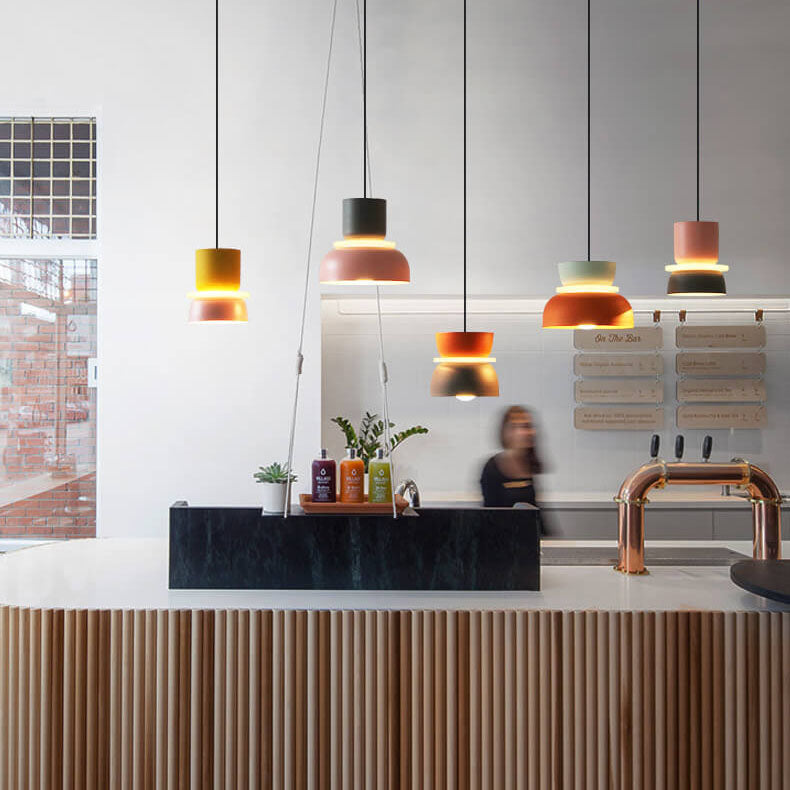 LED Pendant Light in Nordic Colorful Macaron Design for Kitchen Island & Dining Room