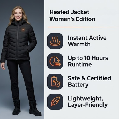 Rechargeable Heated Jacket For Women